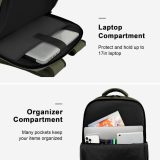 Matein 1197 Backpack Σακίδιο Πλάτης 17,3'' Χακί 2