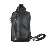 Domus Bodybag/Ανδρική Τσάντα Στήθους Δέρμα 2260 Μαύρη 1