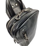 Domus Bodybag/Ανδρική Τσάντα Στήθους Δέρμα 2260 Μαύρη 3