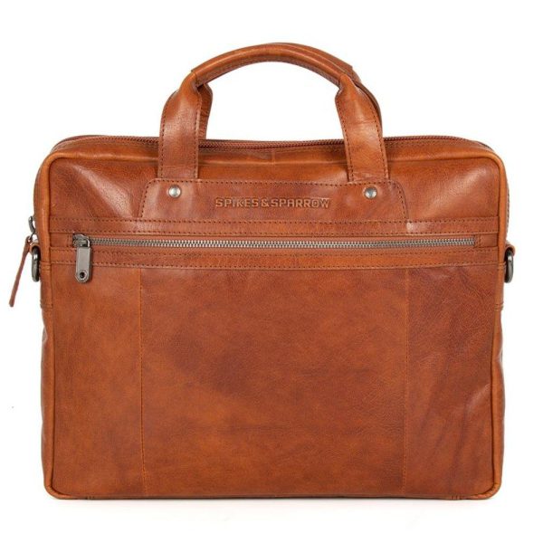 Spikes & Sparrow 24244N47 Montana Δερμάτινος Χαρτοφύλακας 15'' Κονιάκ