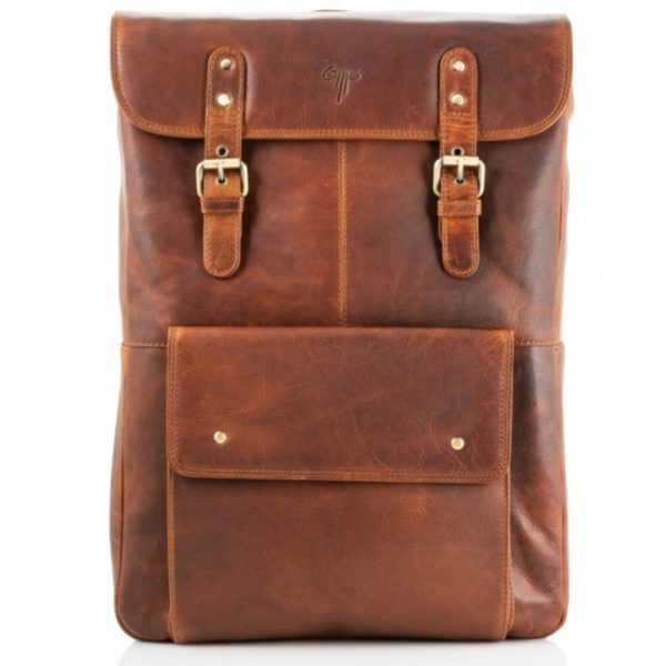 KION 31008 Kara Δερμάτινο Σακίδιο Πλάτης Backpack καφέ