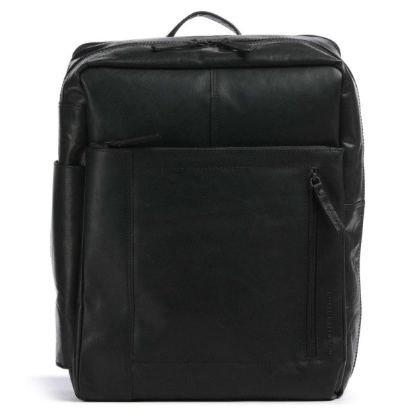 Spikes & Sparrow 50167000 Jonathan Δερμάτινο Σακίδιο Πλάτης Cabin Bag 15,6'' Μαύρο