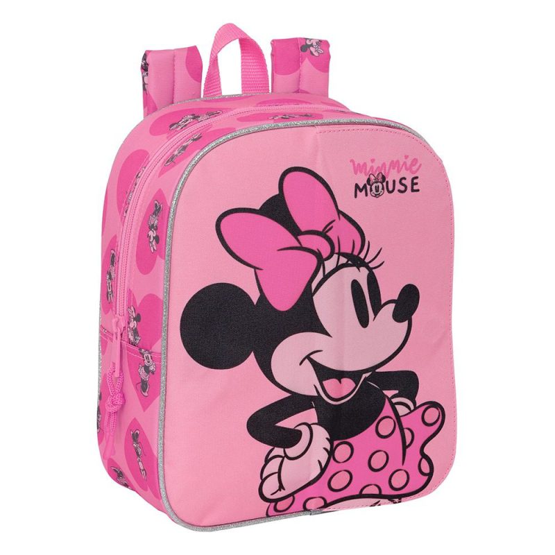Safta 612334232 Minnie Mouse Παιδική Τσάντα Πλάτης Ροζ SAFTA