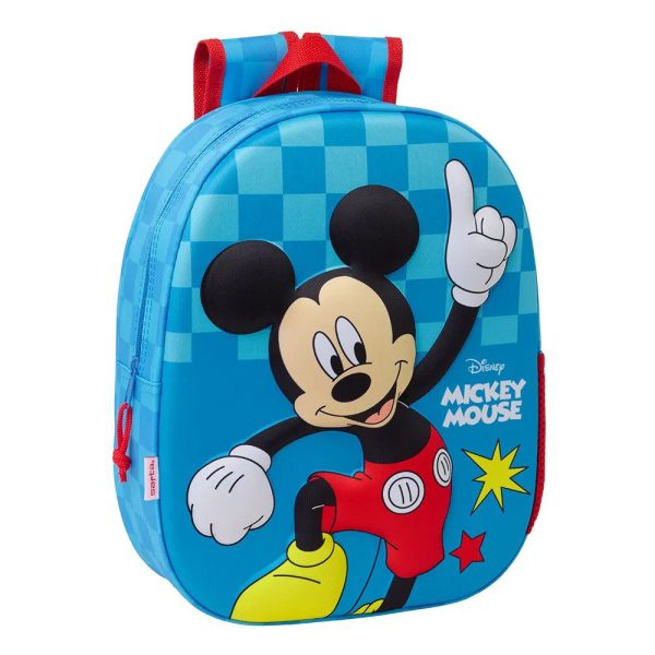 Safta 622550890 3D Mickey Mouse Παιδική Τσάντα Πλάτης Μπλε-Σιέλ