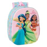Safta 622564890 3D Disney Princesses Παιδική Τσάντα Πλάτης Ροζ-Σιέλ 1