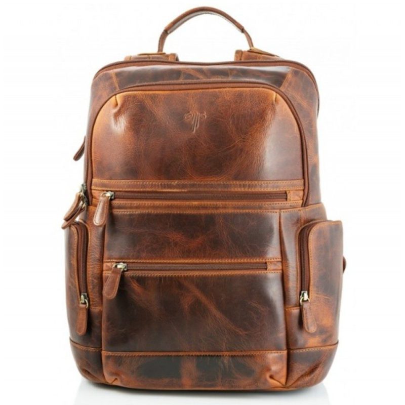 KION 729116 Kara Δερμάτινο Σακίδιο Πλάτης Backpack καφέ KION