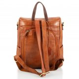 Kion 99873 Δερμάτινο Σακίδιο Πλάτης Backpack Ταμπά με Καφέ 2