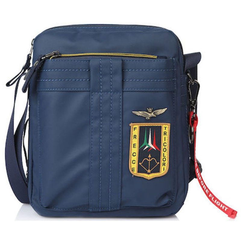 Aeronautica Militare AM-341 Ανδρική Τσάντα Ώμου / Χιαστί Μπλε Aeronautica militare