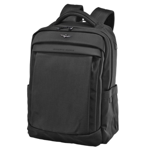 Aeronautica Militare AM-504 Backpack Τσάντα Πλάτης Μαύρη