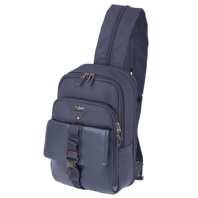 Aeronautica Militare AM-591 Cross Bodybag/Backpack Ανδρική Τσάντα Στήθους Μπλε Aeronautica militare