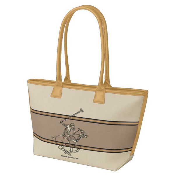 Beverly Hills Polo Club BH-4410 Γυναικεία Τσάντα Ώμου Μπεζ
