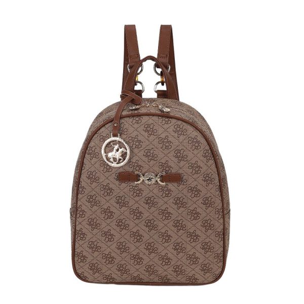 Beverly Hills Polo Club BH-4662 Backpack Γυναικεία Τσάντα Πλάτης Μπεζ