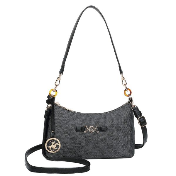 Beverly Hills Polo Club BH-4664 Γυναικεία Τσάντα Ώμου/Χιαστή Μαύρη