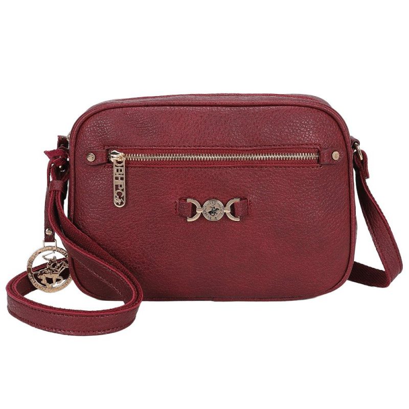 Beverly Hills Polo Club BH-4755 Γυναικεία Τσάντα Χιαστή/ώμου Μπορντό/Burgundy Beverly hills Polo club