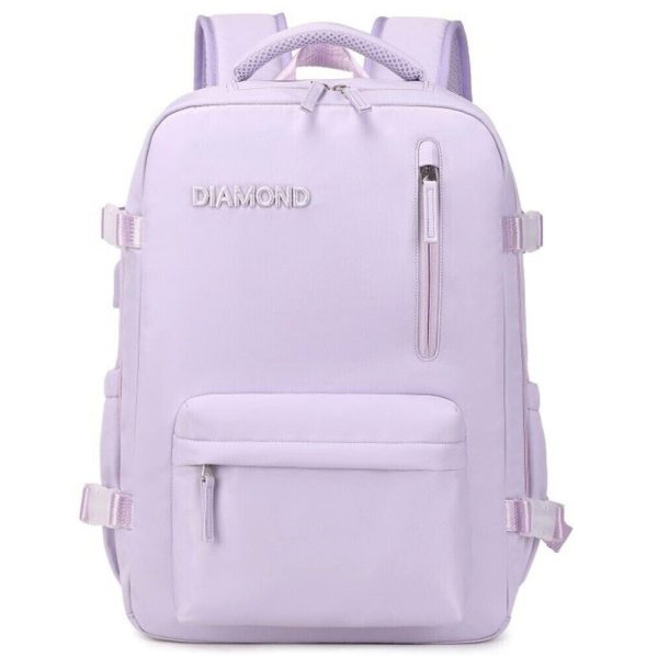 Classic Diamond SW6885 Σακίδιο Πλάτης Backpack Με USB Λιλά