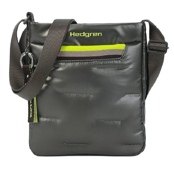 Hedgren HCOCN06/878 COCOON PUFFER Γυναικεία Τσάντα Χιαστή Γκρι/Χακί