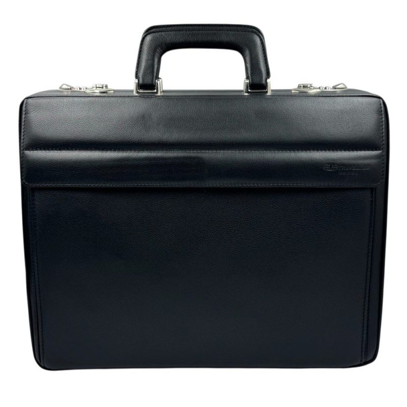 Domus SPY001 Classic Δερμάτινος Χαρτοφύλακας Μαύρος Domus accessories