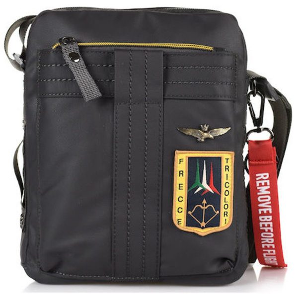 Aeronautica Militare AM-341 Ανδρική Τσάντα Ώμου / Χιαστί Γκρι