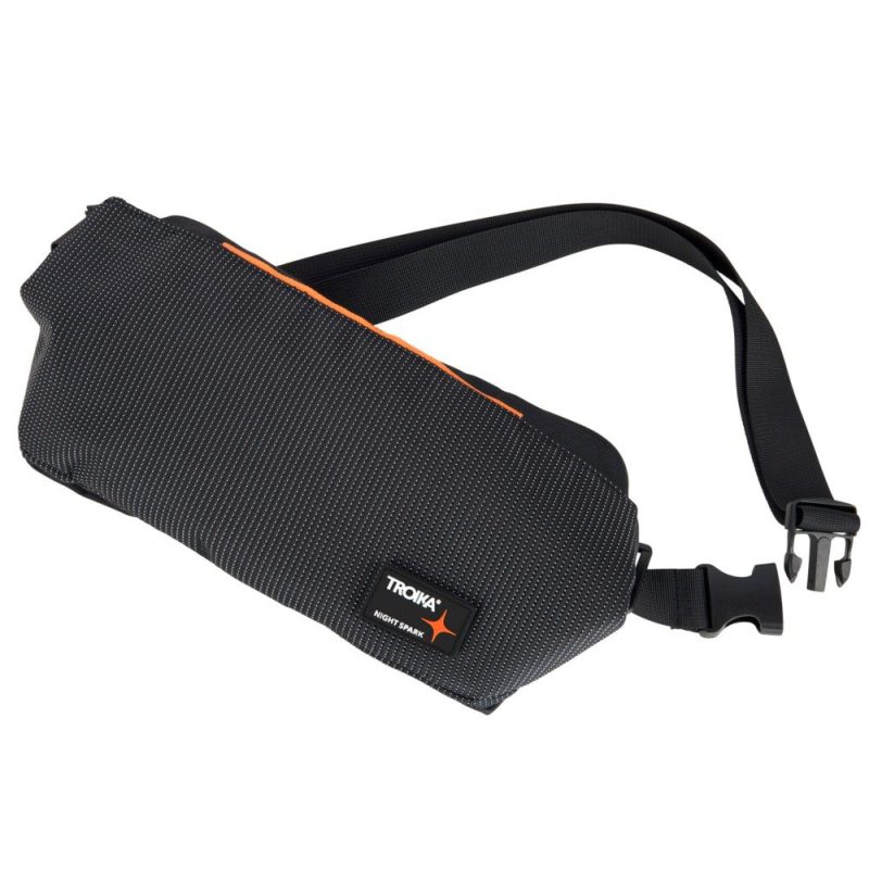 TROIKA BNS16/BK NIGHT SPARK SLINGBAG Τσαντάκι Μέσης/Cross Bodybag Μαύρο TROIKA