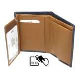 ALPHA STATUS 10104D RFID Δερμάτινο Ανδρικό Πορτοφόλι Μπλε 2