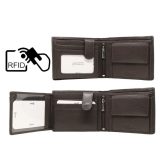 ALPHA STATUS 10114-0 RFID Δερμάτινο Ανδρικό Πορτοφόλι Καφέ 4