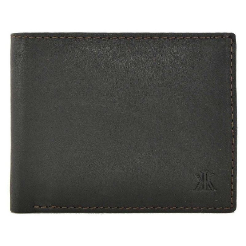 Kappa 1123 Δερμάτινο Ανδρικό Πορτοφόλι με RFID Μαύρο Kappa wallets
