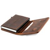 Kion 16823 KARA Card Holder Δερμάτινο Μαγνητικό Πορτοφόλι με RFID Καφέ 4