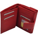 Luxus Δερμάτινο Γυναικείο Πορτοφόλι με RFID LX40014 Κόκκινο  3
