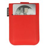 Valenta 583770 Card Case Pocket Slide Δερμάτινο Πορτοφόλι Καρτών με RFID Κόκκινο 4