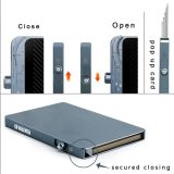 Valenta 587488 Cardprotector Πορτοφόλι Καρτών Αλουμινίου MagSafe Γκρι 3