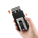 Valenta 587518-223551 Cardprotector Πορτοφόλι Αλουμινίου MagSafe Με Money Clip Μαύρο 4