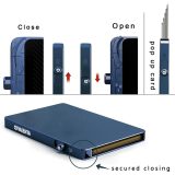Valenta 588287-223549 Cardprotector Πορτοφόλι Καρτών Αλουμινίου MagSafe Μπλε 3