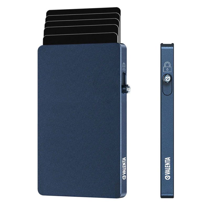 Valenta 588287-223549 Cardprotector Πορτοφόλι Καρτών Αλουμινίου MagSafe Μπλε Valenta
