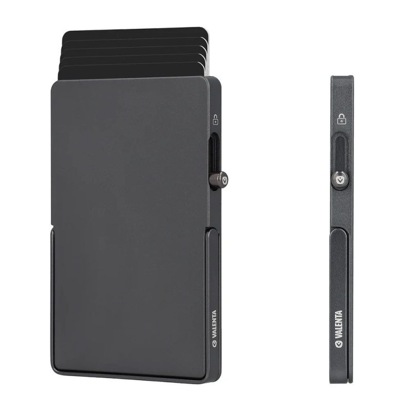 Valenta 589314 Cardprotector Stand Πορτοφόλι Καρτών Αλουμινίου MagSafe Σκούρο Γκρι Valenta