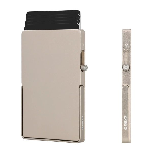 Valenta 589321 Cardprotector Stand Πορτοφόλι Καρτών Αλουμινίου MagSafe Natural