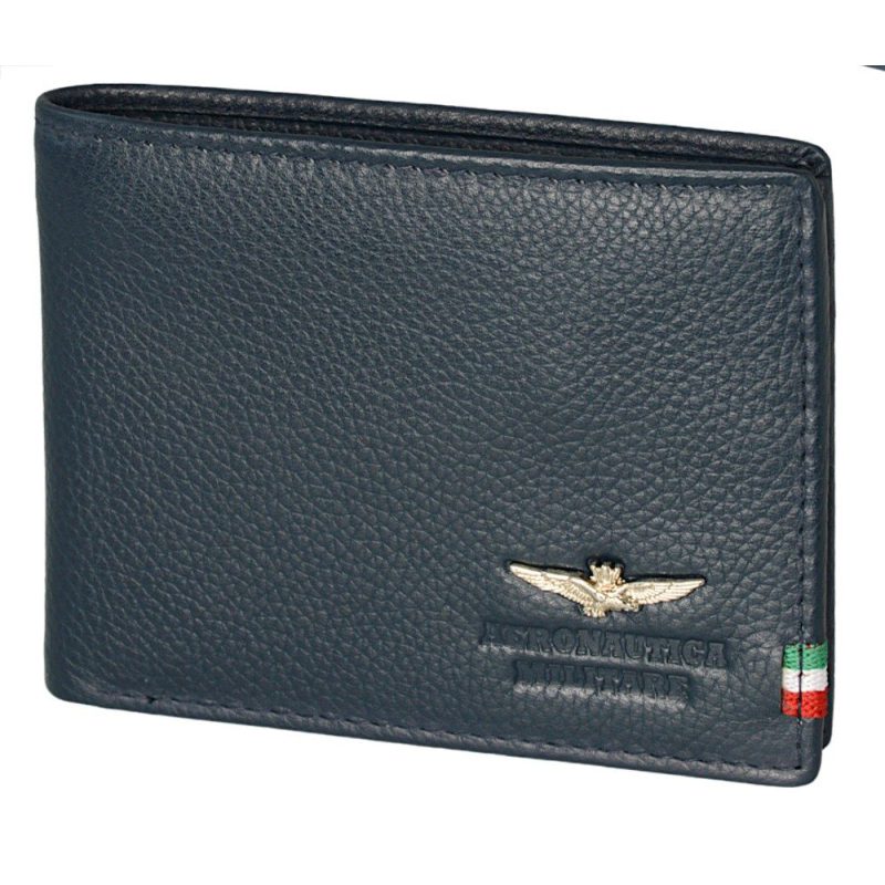 Aeronautica Militare AM-100 Δερμάτινο Ανδρικό Πορτοφόλι Μπλε Aeronautica militare