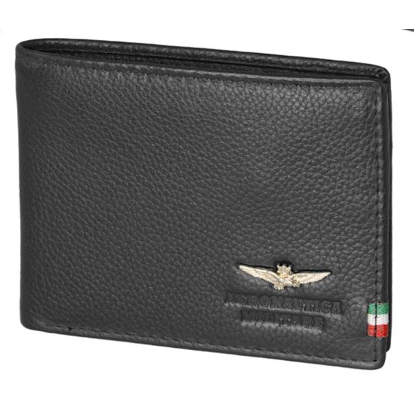 Aeronautica Militare AM-100 Δερμάτινο Ανδρικό Πορτοφόλι Μαύρο