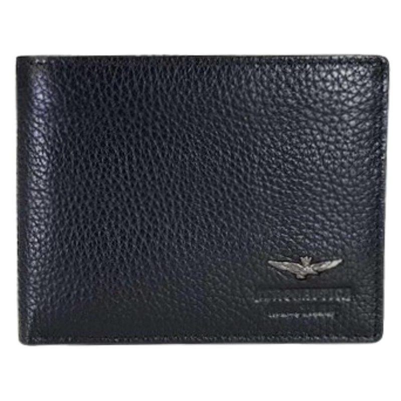 AERONAUTICA MILITARE AM-183 Δέρμα Πορτοφόλι Μαύρο Aeronautica militare