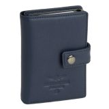 Aeronautica Militare AM-260 Mag Wallet Δερμάτινο Πορτοφόλι Καρτών με RFID Μπλε 1