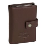 Aeronautica Militare AM-260 Mag Wallet Δερμάτινο Πορτοφόλι Καρτών με RFID Καφέ 1