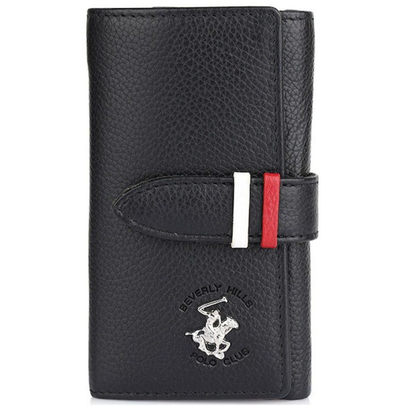 Beverly Hills Polo Club BH-1355 Δερμάτινη Κλειδοθήκη Μαύρη Beverly hills Polo club
