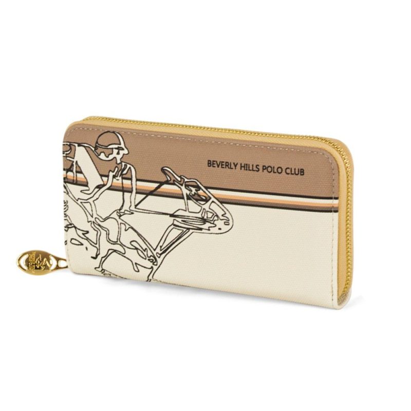 Beverly Hills Polo Club BH-4414 Γυναικείο Πορτοφόλι Μπεζ Beverly hills Polo club