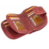 Kion H1025 SUEDE Πορτοφόλι Γυναικείο Δέρμα Μπορντό 2