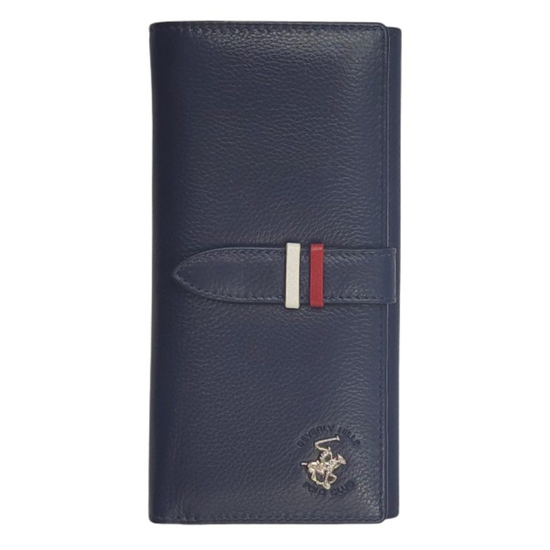 Πορτοφόλι δέρμα γυναικείο POLO BEVERLY HILLS BH-1350 μπλε Beverly hills Polo club