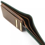 Kion KR-27 RFID karra ανδρικό πορτοφόλι δέρμα Πράσινο-Καφέ 2