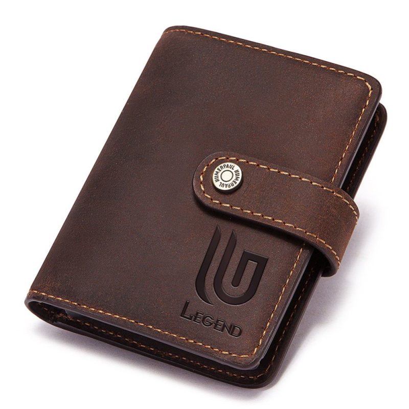 Legend LGDW-225-A Δερμάτινο Πορτοφόλι με RFID Καφέ LEGEND ACCESSORIES