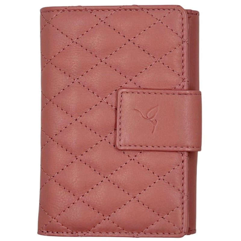 Luxus Δερμάτινο Γυναικείο Πορτοφόλι με RFID LX40014 Ροζ LUXUS