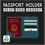 Legami Milano PH0032 Θήκη Διαβατηρίου  με RFID Πετρόλ 4