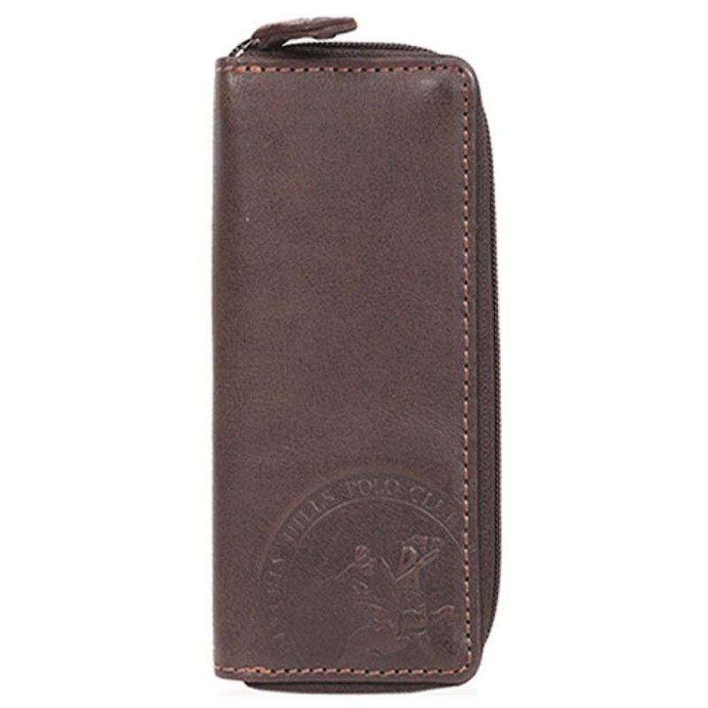 Beverly Hills Polo Club BH-1198 Δέρμα Κλειδοθήκη καφέ Beverly hills Polo club