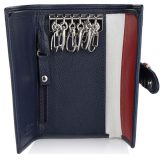 Beverly Hills Polo Club BH-1355 Δερμάτινη Κλειδοθήκη Μπλε 3